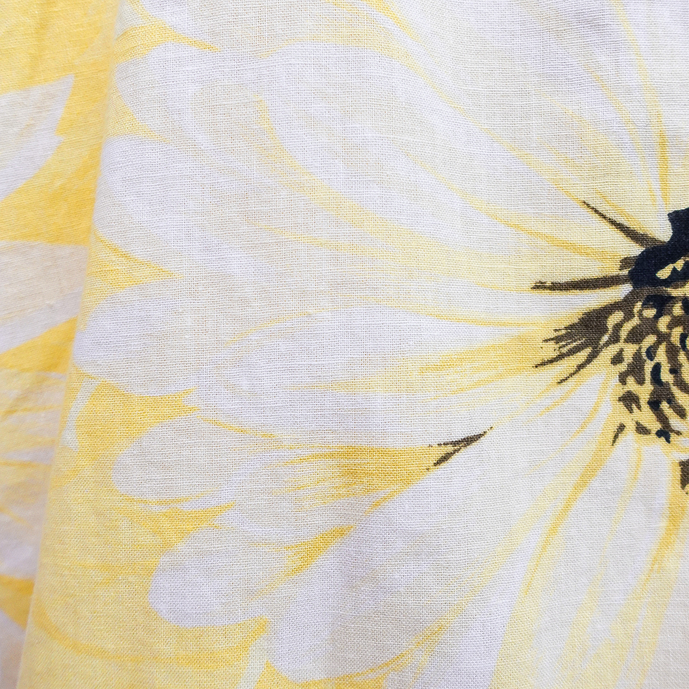 H&M Linen Blend Yellow Sunflower Mini Dress - S - Picture 4 of 8